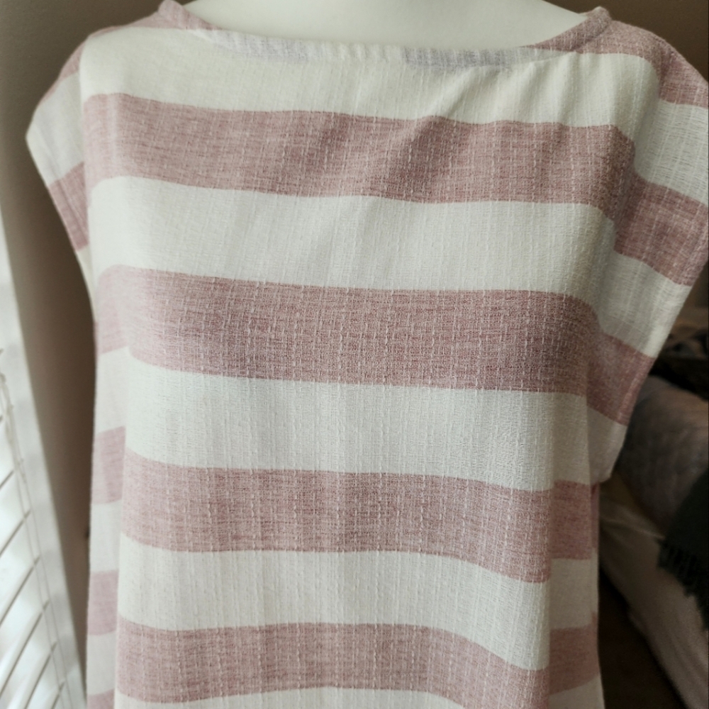 BAMBAH Striped Pink Kaftan Boutique line Maternity Dress One Size Fits Most - Picture 6 of 6